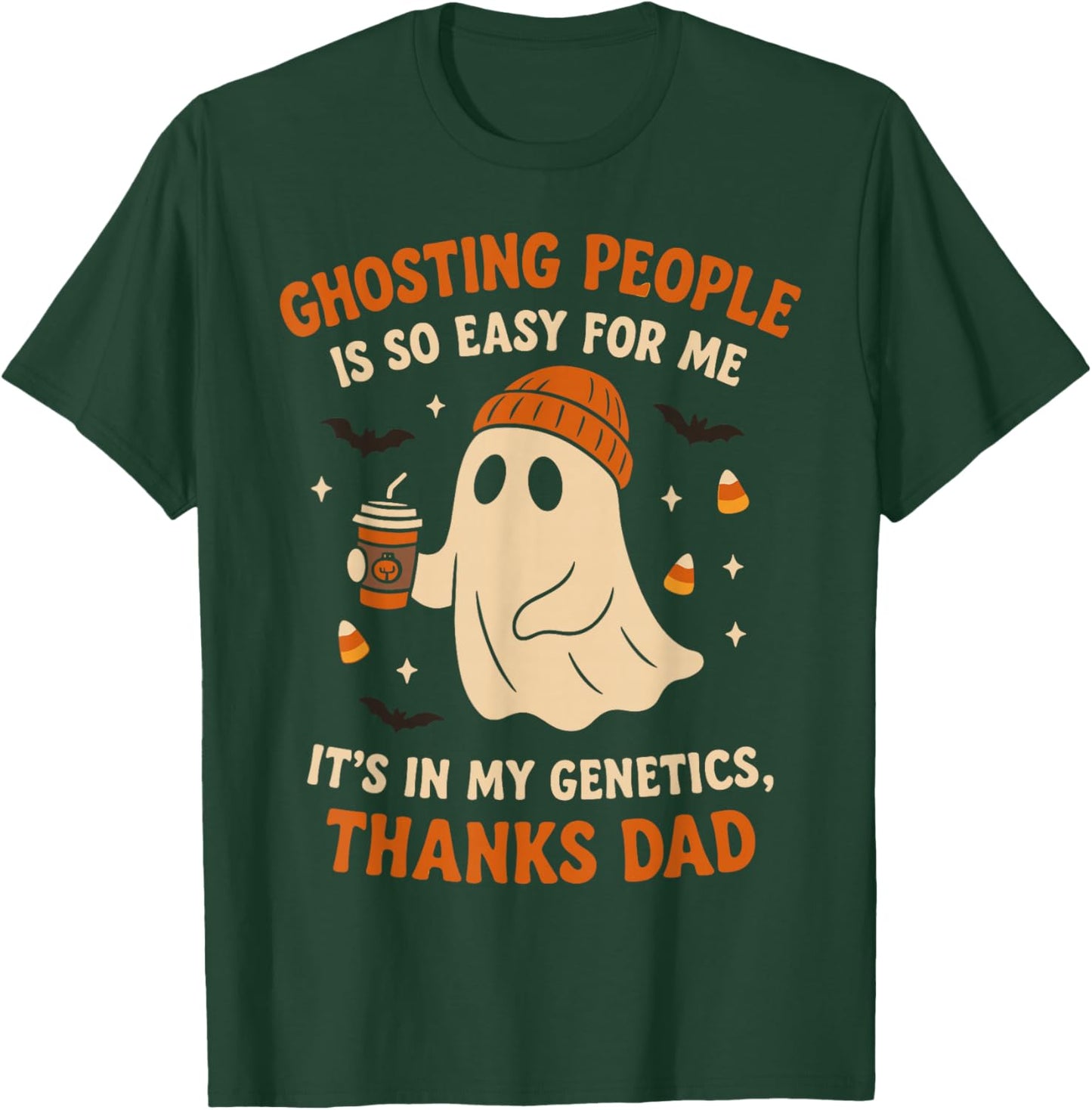 Ghosting People Funny Spooky Halloween Ghost T-Shirt - T-Shirt | Forest