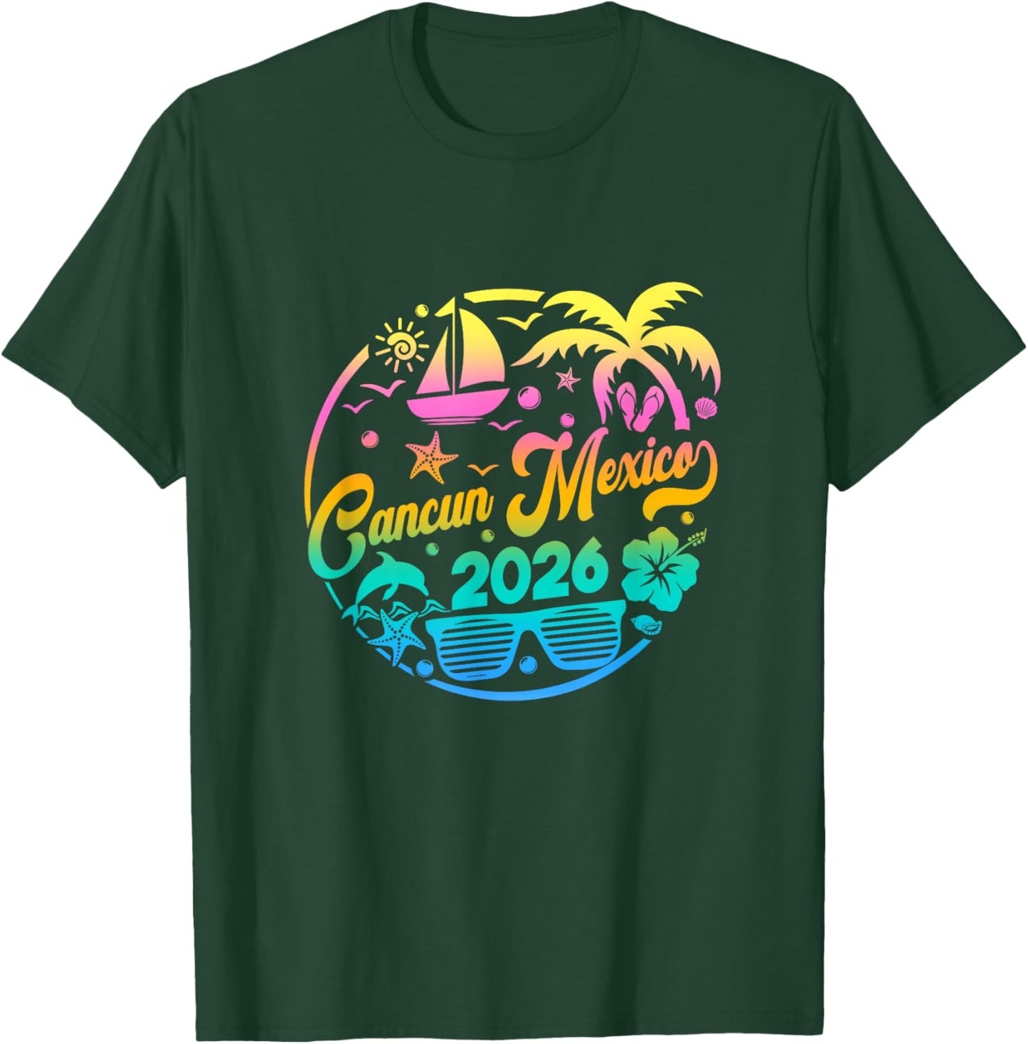 Cancun 2026 Family Vacation Beach Matching Group T-Shirt - T-Shirt | Forest