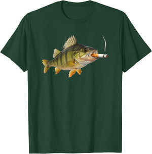 Fish Meme Gen Z Brainrot Sarcasm Fish Smoking Cigarette T-Shirt - T-Shirt | Forest