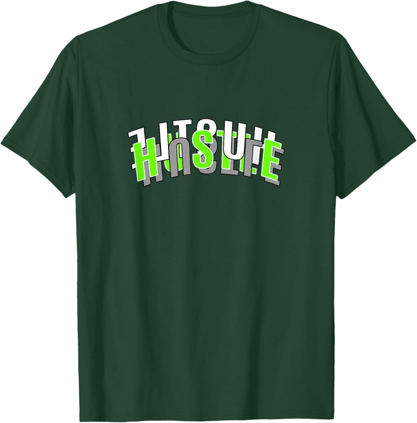 Green Color Hustle Every Which Way Green Graphic T-Shirt - T-Shirt | Forest