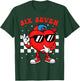 Groovy 6 7 Meme Heart Gen Alpha Six Seven 67 Valentine’s Day T-Shirt - T-Shirt | Forest