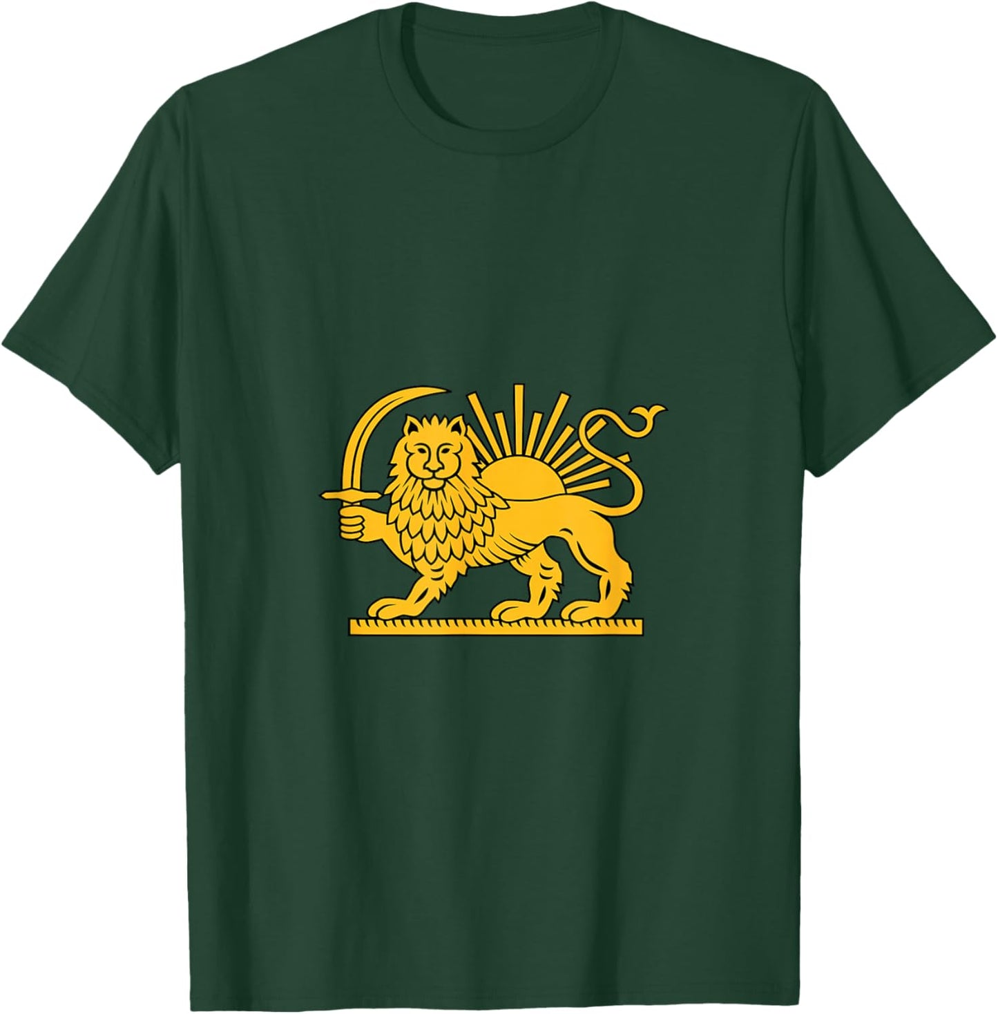 Shir o Khorshid Free Iran Revolution Lion and Sun Flag T-Shirt - T-Shirt | Forest