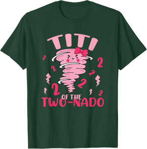 Titi of The Two-nado Tornado Theme 2nd Birthday Party T-Shirt - T-Shirt | Forest