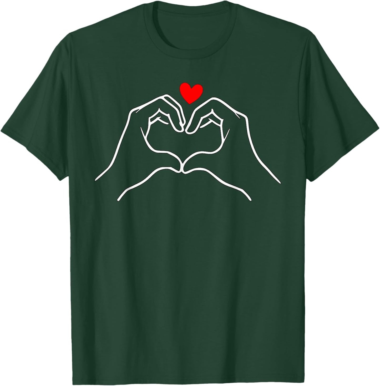 Valentine's Red Heart Cute Design .Men Women Valentine T-Shirt - T-Shirt | Forest
