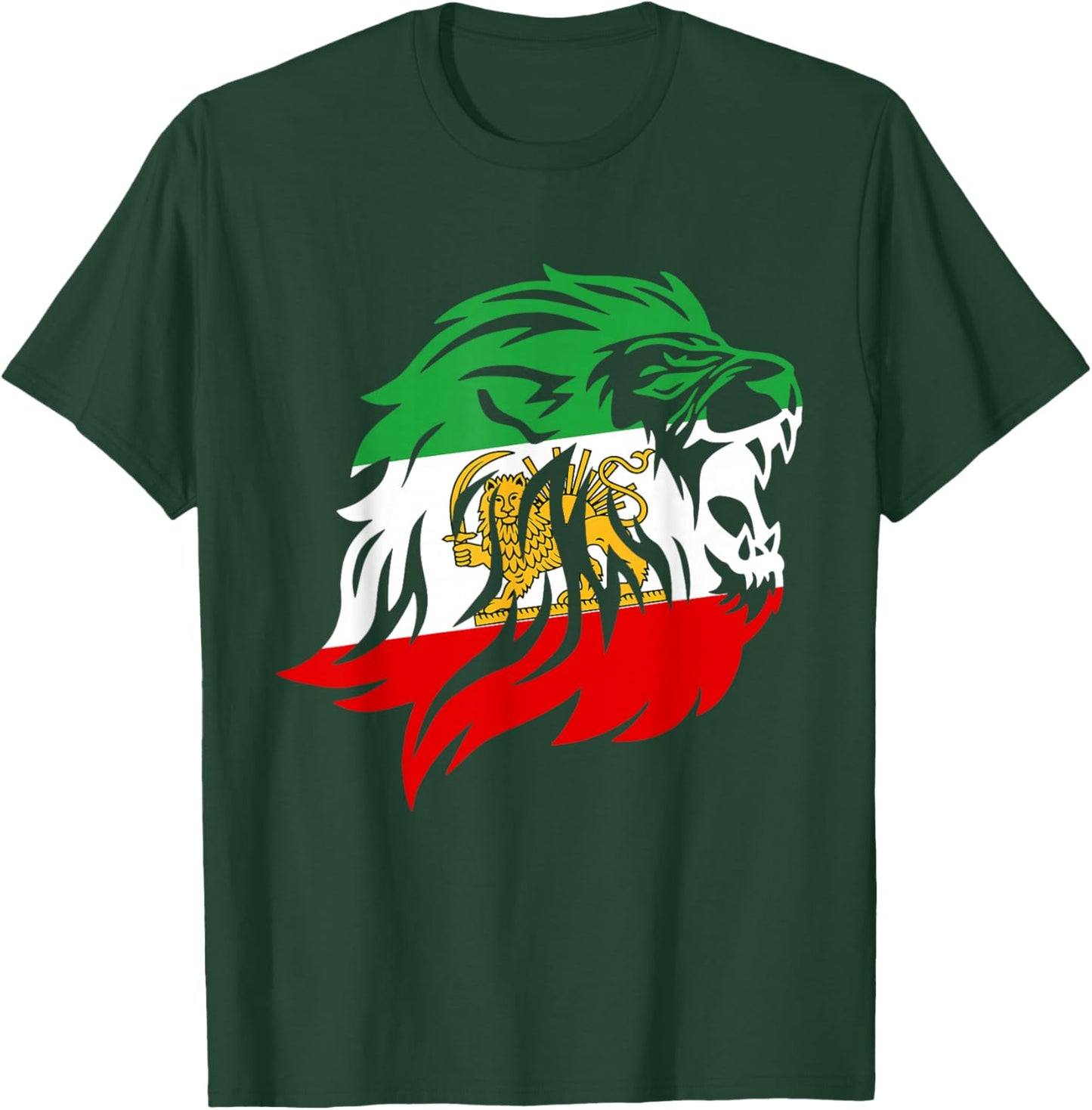 Iran Lion Sun Flag,Iran,Persian,Shir o Khorshid T-Shirt - T-Shirt | Forest