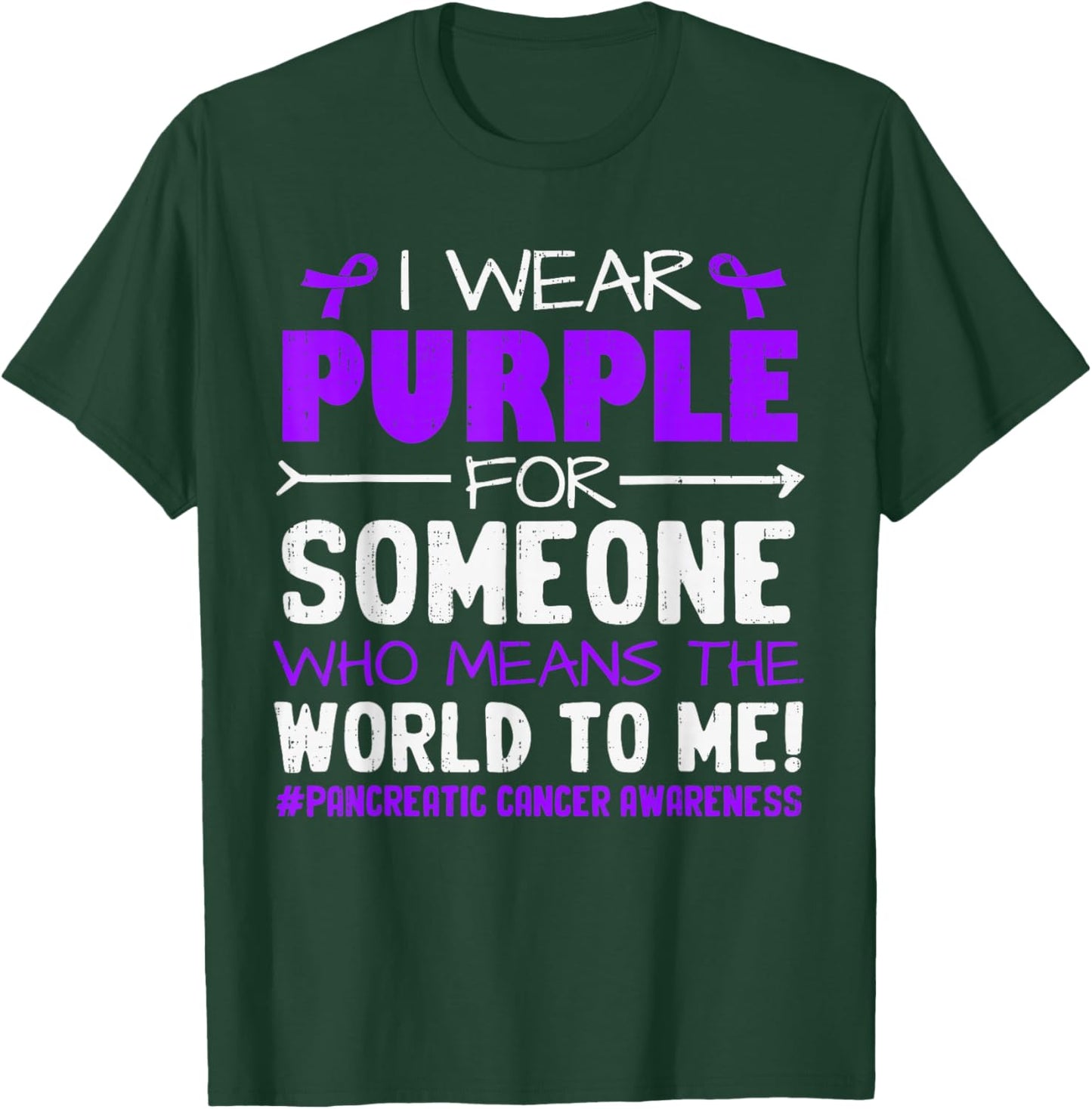 Pancreatic Cancer Awareness Ribbon Purple Women Kids T-Shirt - T-Shirt | Forest