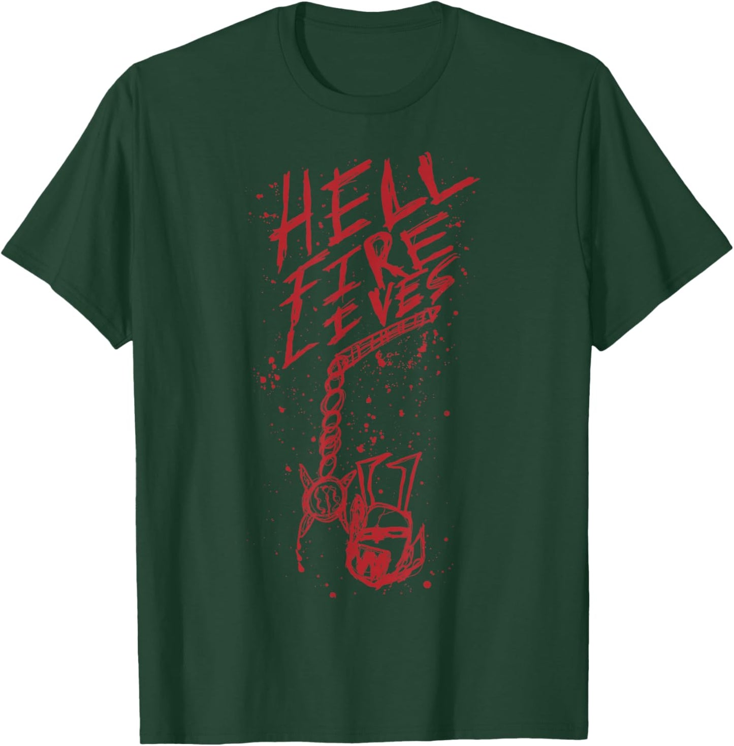 Stranger Things Hell Fire Lives Flail Art T-Shirt - T-Shirt | Forest