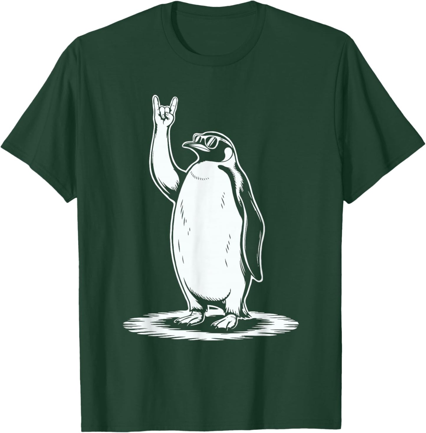 Emperor Penguin Punk Rock Rocker Heavy Metal T-Shirt - T-Shirt | Forest