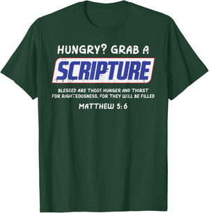 Hungry Grab A Scripture Funny Christian God Jesus Men Women T-Shirt - T-Shirt | Forest