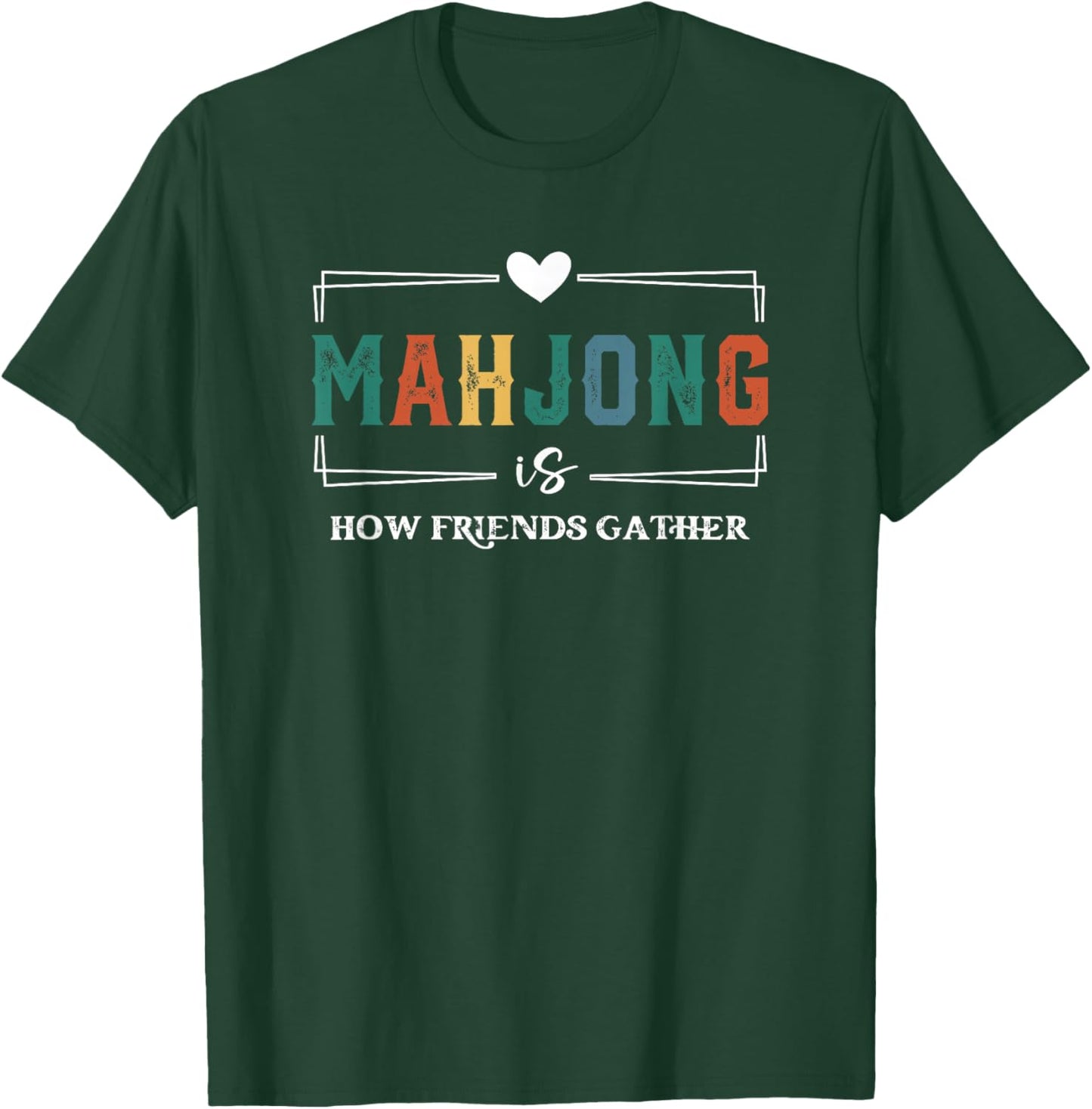 Mahjong is How Friends Gather American Social Game Night T-Shirt - T-Shirt | Forest