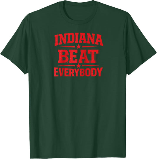 Indiana Beat Everybody Shirt Women Raglan Baseball T-Shirt - T-Shirt | Forest