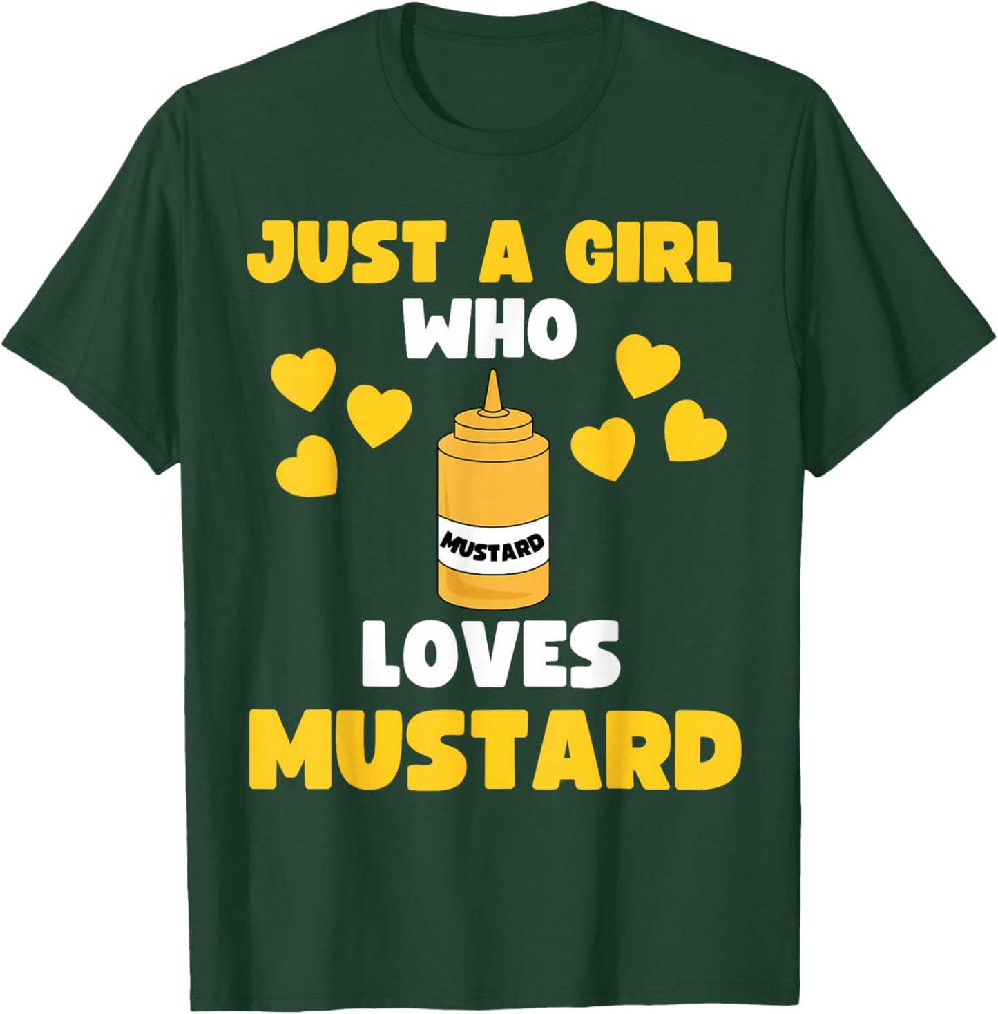 Just A Girl Who Loves Mustard Hot Dog Kids Toddler 5T 4T 3T T-Shirt - T-Shirt | Forest
