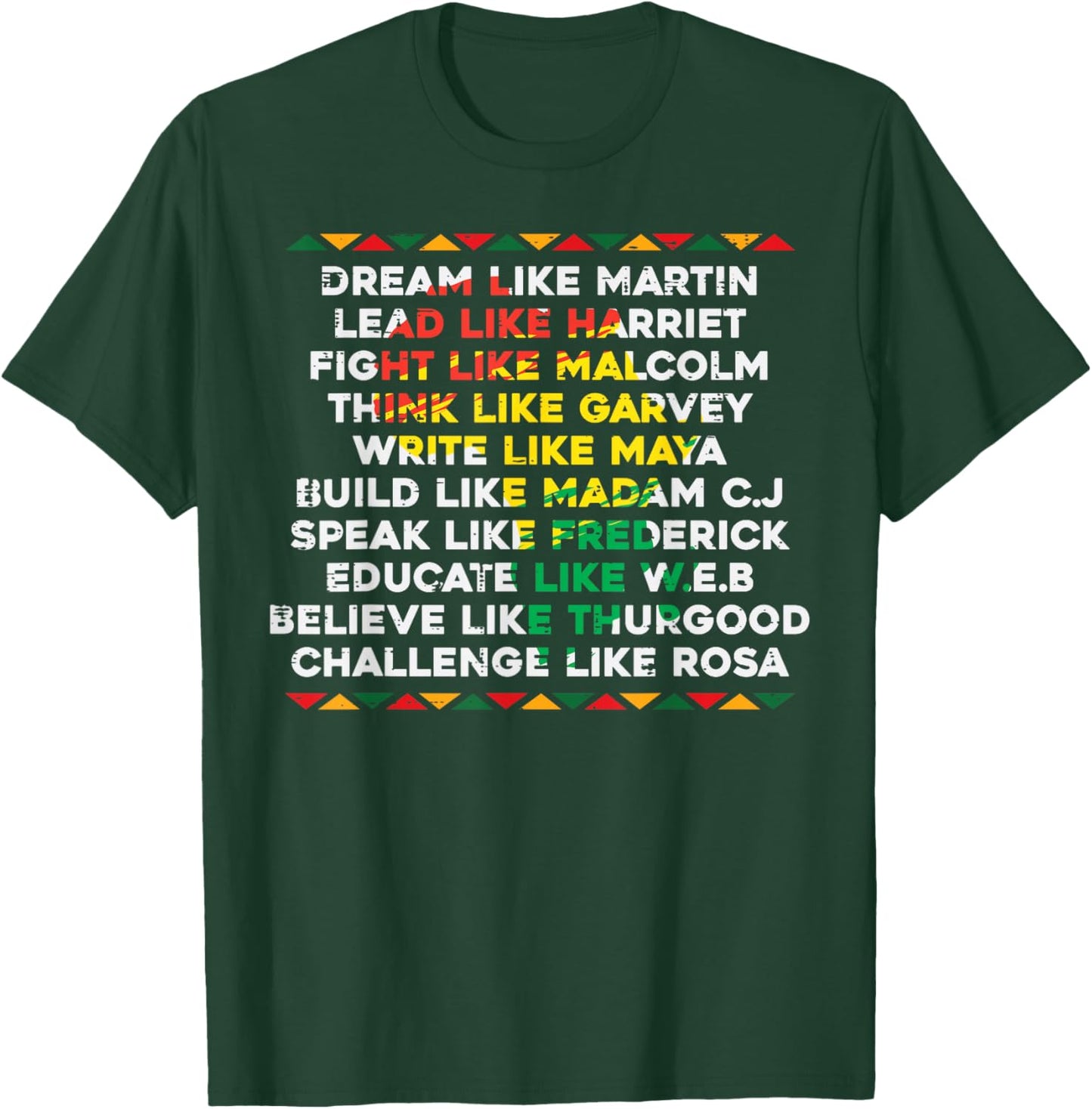 Black History Africa Map Dream Like Martin Men Women Kids T-Shirt - T-Shirt | Forest