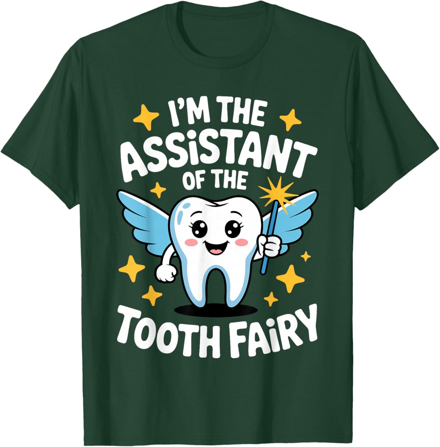 Tooth Fairy Art Girls Dentist Dental Toothfairy T-Shirt - T-Shirt | Forest