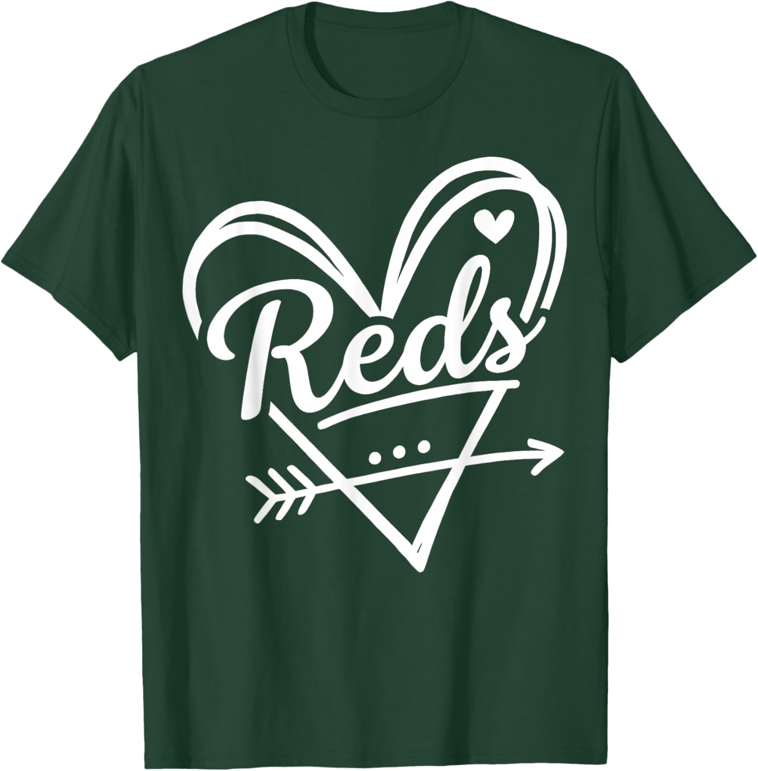 Retro Reds Heart Cute Name Graphic Gift Women Kids T-Shirt - T-Shirt | Forest