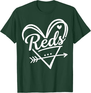 Retro Reds Heart Cute Name Graphic Gift Women Kids T-Shirt - T-Shirt | Forest