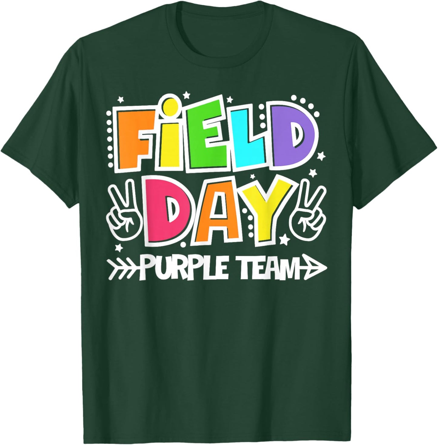 Field Day Purple Team Funny for Teacher Kids Field Day Games T-Shirt - T-Shirt | Forest