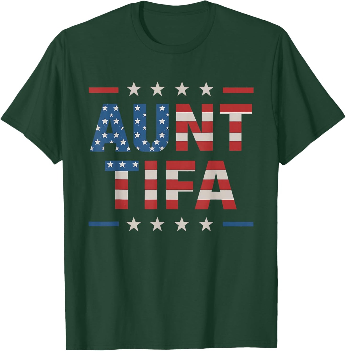 Aunt Tifa American Flag T-Shirt - T-Shirt | Forest