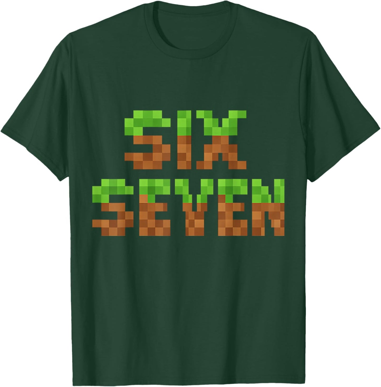 Funny Six Seven 6 7 Meme Gen Alpha Slang Game Pixel 67 Boys T-Shirt - T-Shirt | Forest