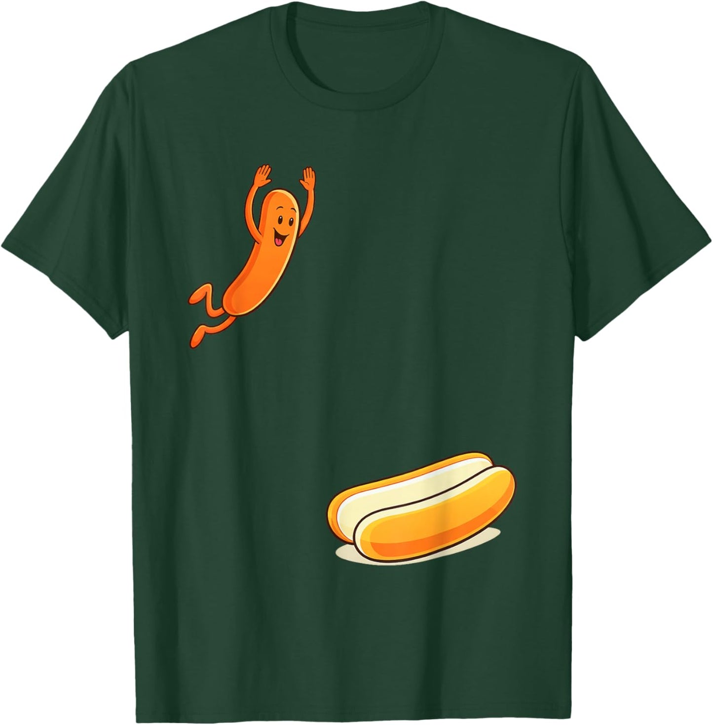 Retro Vintage Hotdog High Dive 4th of July T-Shirt - T-Shirt | Forest