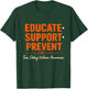 Educate Support Prevent Teen Dating Violence Awareness T-Shirt - T-Shirt | Forest