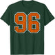 Grunge Burnt Orange and White #96 Sports Jersey Number 96 T-Shirt - T-Shirt | Forest