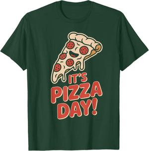 It’s Pizza Day Lovers Party Slice Food Italian Pizzeria Chef T-Shirt - T-Shirt | Forest