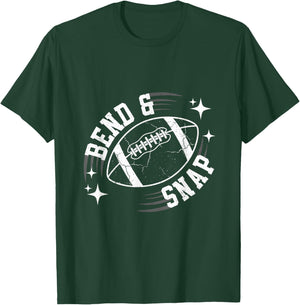 Funny Touchdown Season Cute Bend and Snap Football T-Shirt - T-Shirt | Forest