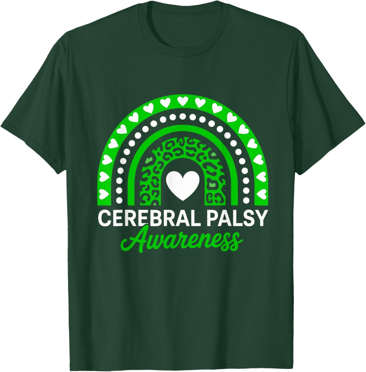 Cerebral Palsy CP Awareness Rainbow Leopard T-Shirt - T-Shirt | Forest