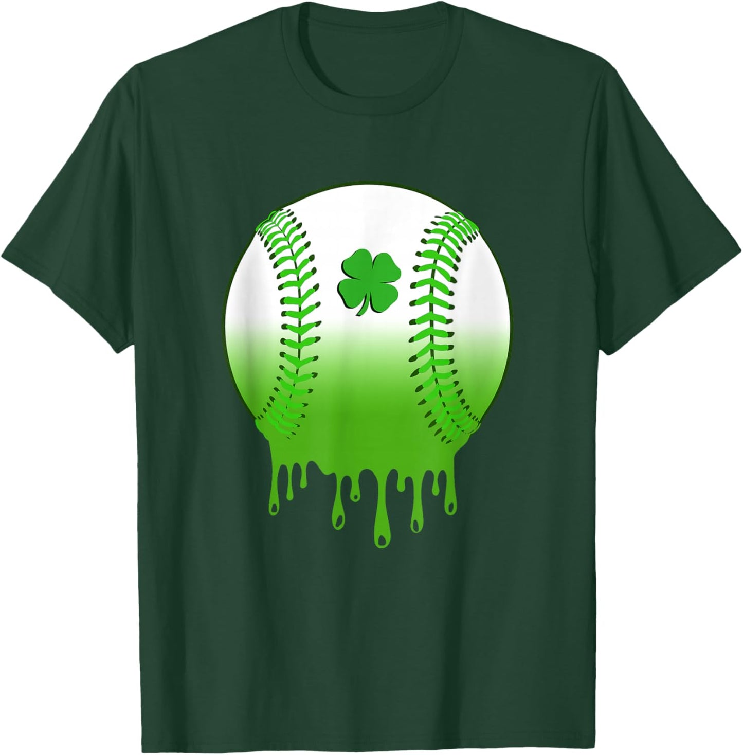St Patricks Day Shamrock Baseball Irish Boys Kids Men T-Shirt - T-Shirt | Forest