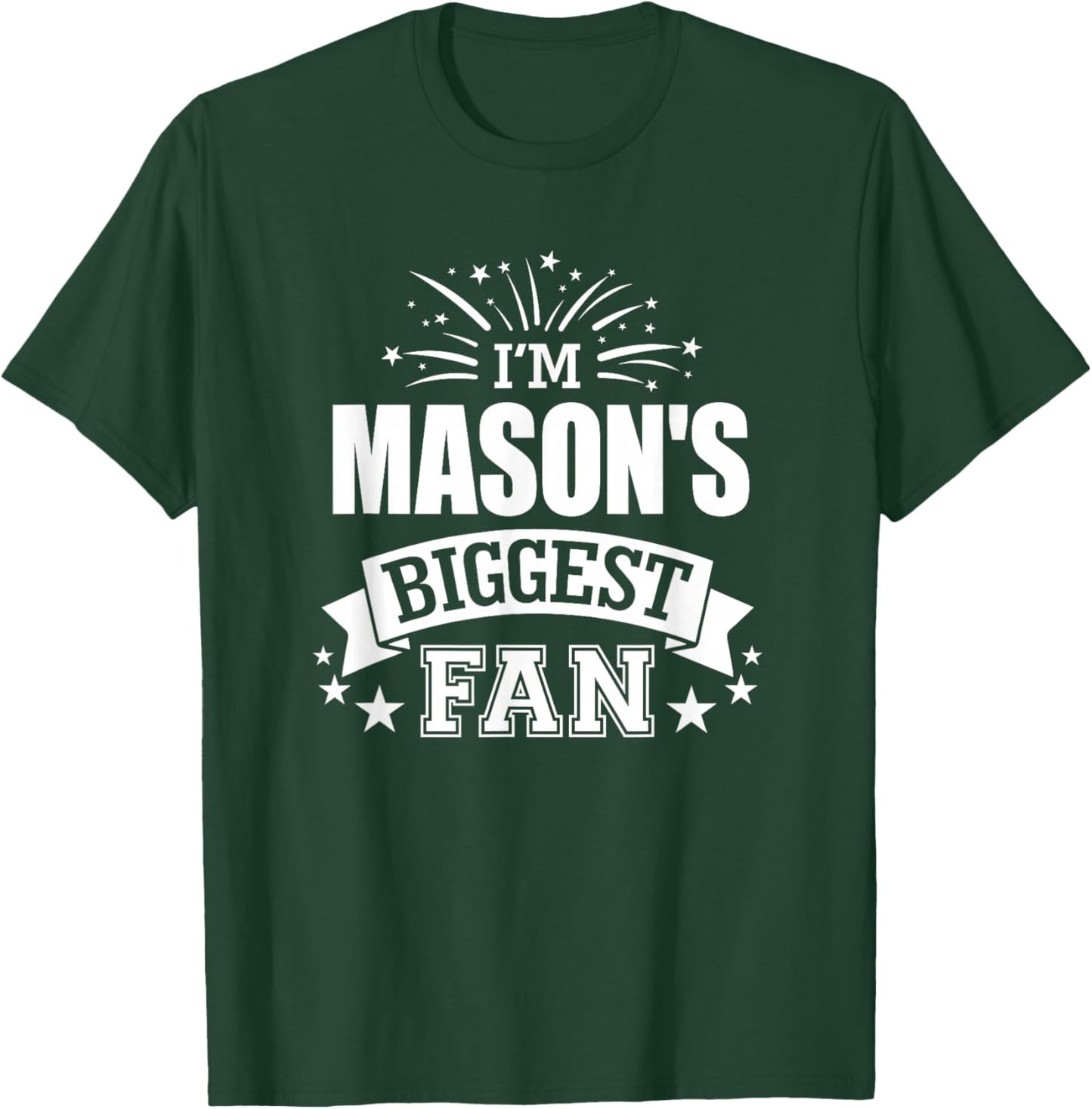 Mason Personalized Name Sports Fan Birthday Graduation T-Shirt - T-Shirt | Forest