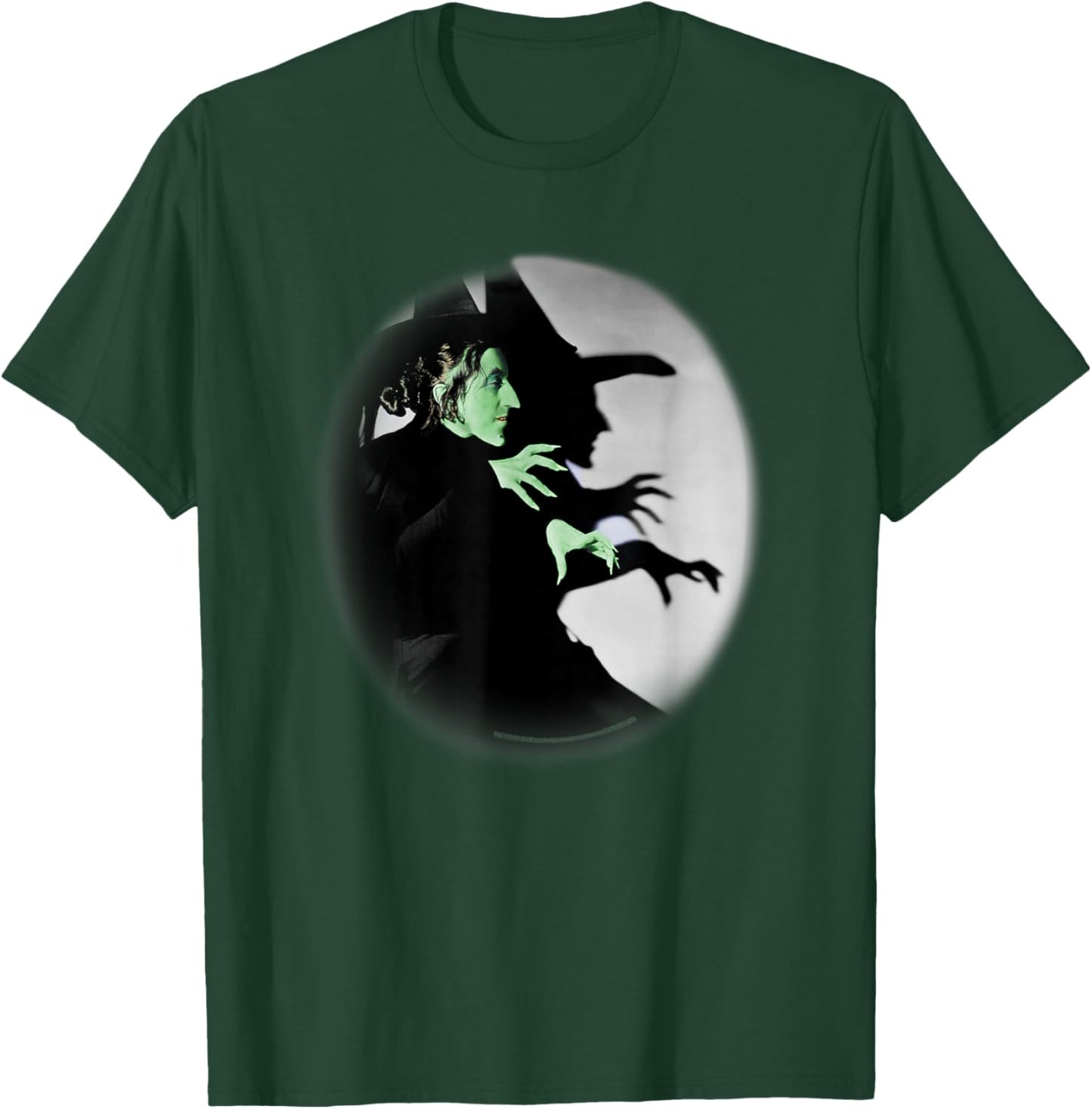 Wizard of Oz Wicked Witch Spotlight Silhouette Retro Movie T-Shirt - T-Shirt | Forest