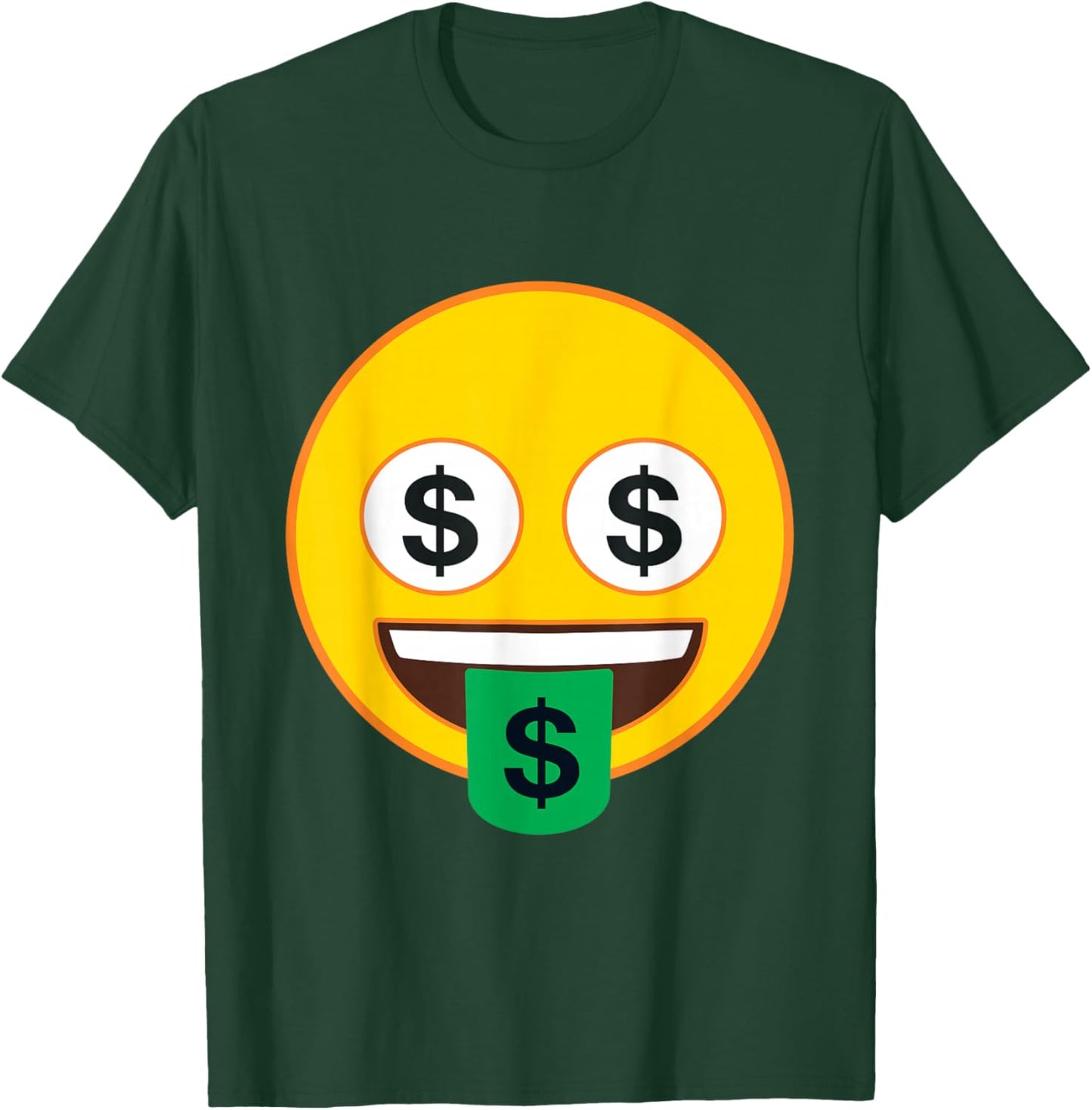 Official Emoji Money Eyes Tongue Dollar Yellow Smile Face T-Shirt - T-Shirt | Forest