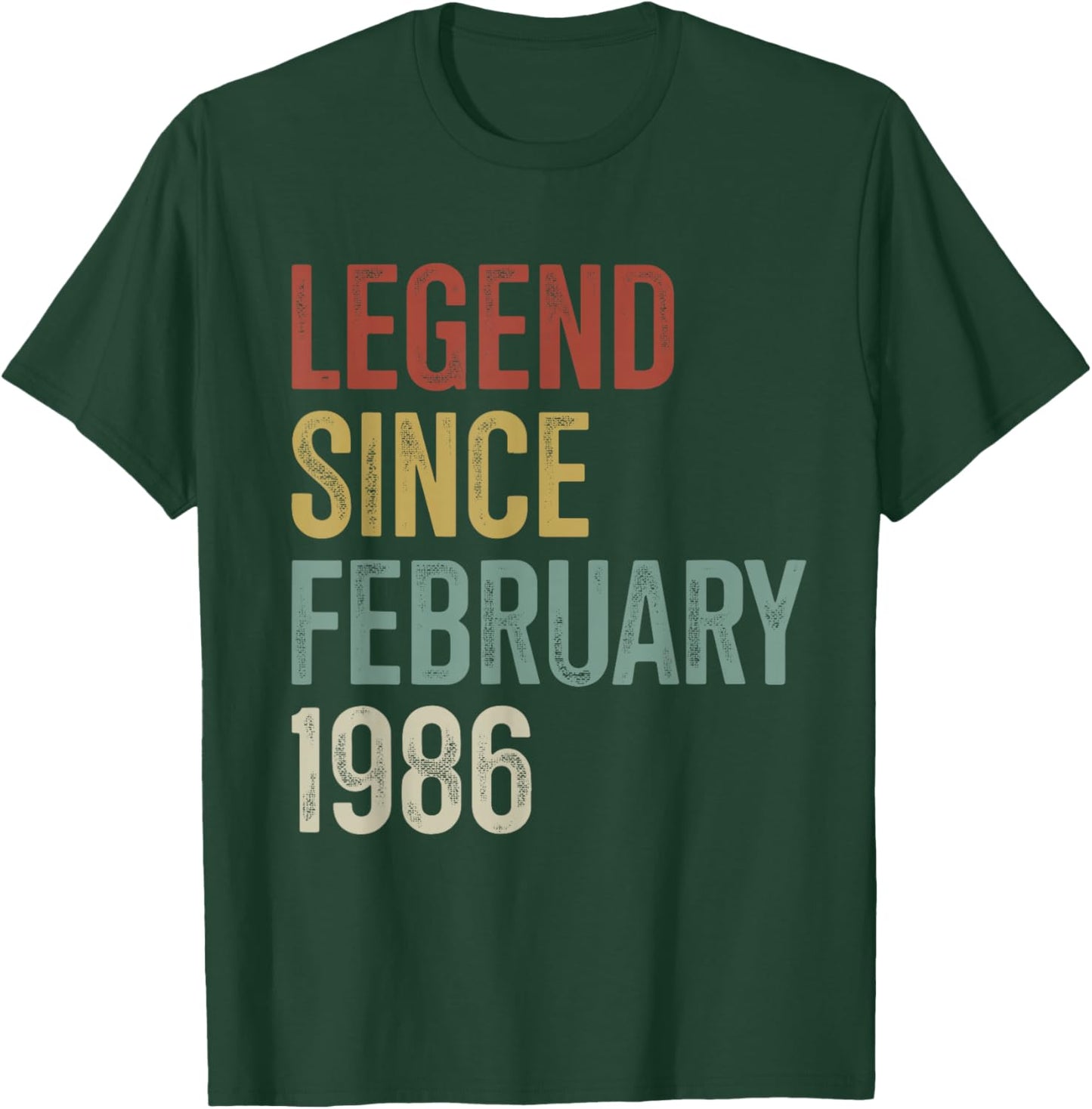 Legend Since February 1986 40th Birthday 40 Years Old T-Shirt - T-Shirt | Forest