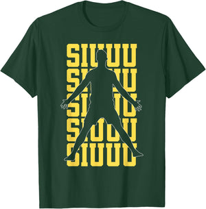 Siuuuu Funny Soccer Present for Soccer Lovers Fan Kids Boys T-Shirt - T-Shirt | Forest