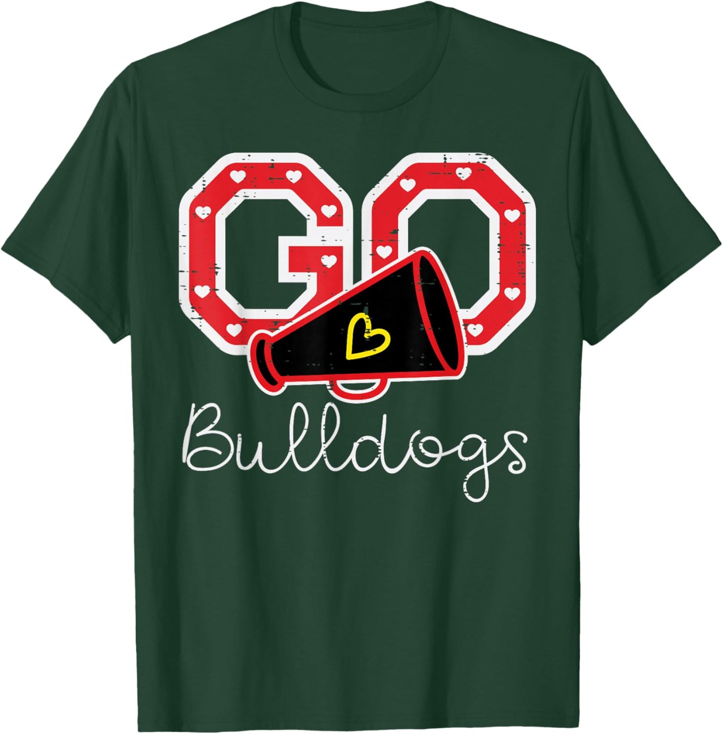 Go Bulldog Men Kids Boys Women Girls Youth Teen T-Shirt - T-Shirt | Forest