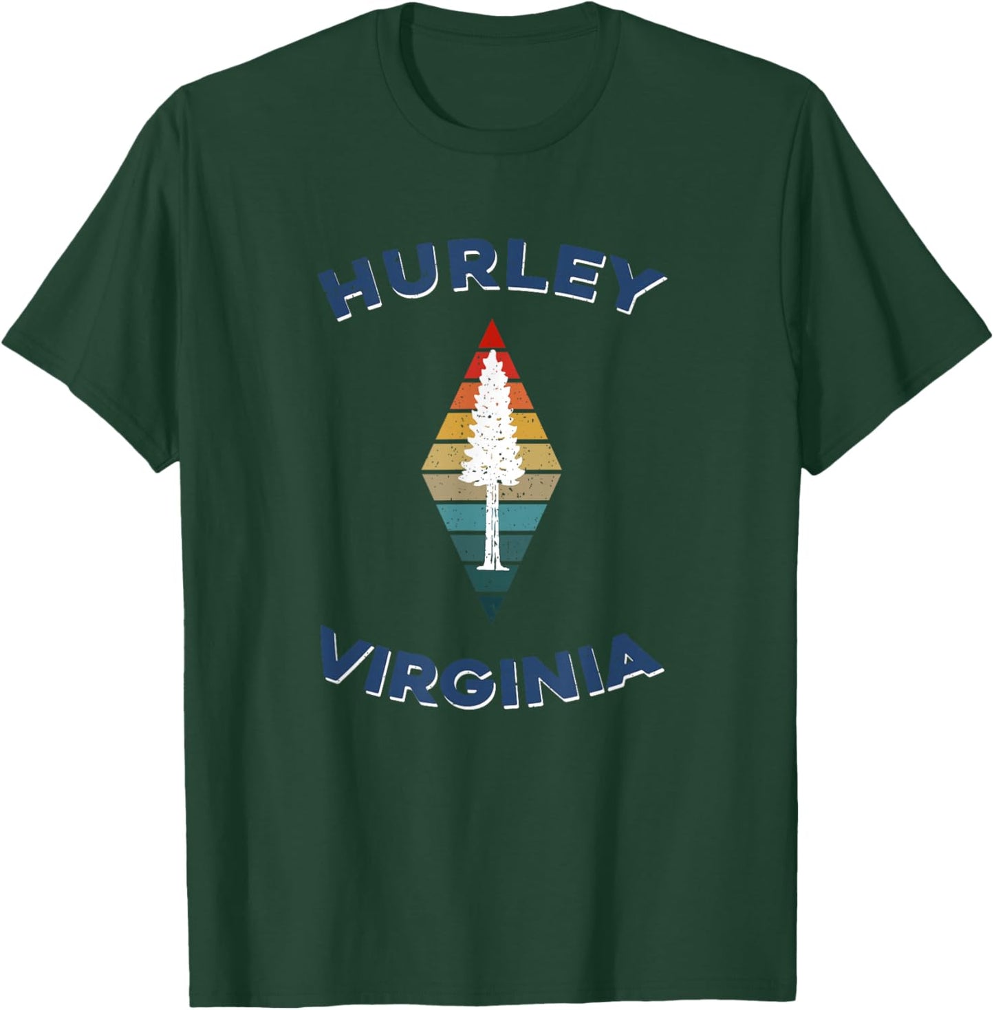 Hurley Virginia Vintage Pine Tree Graphic Retro 80s Outdoors T-Shirt - T-Shirt | Forest