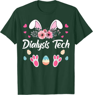Dialysis Tech Easter Day Bunny - Dialysis Technician T-Shirt - T-Shirt | Forest