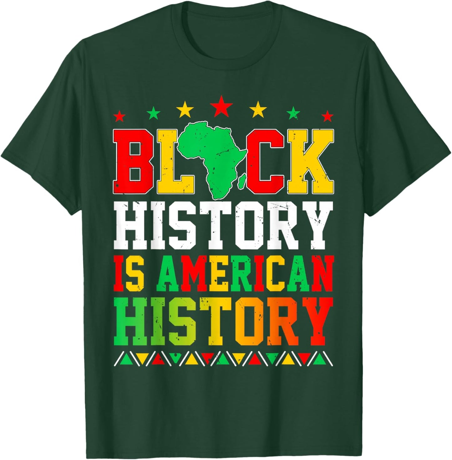 Black History is American History African Men Women Kids T-Shirt - T-Shirt | Forest