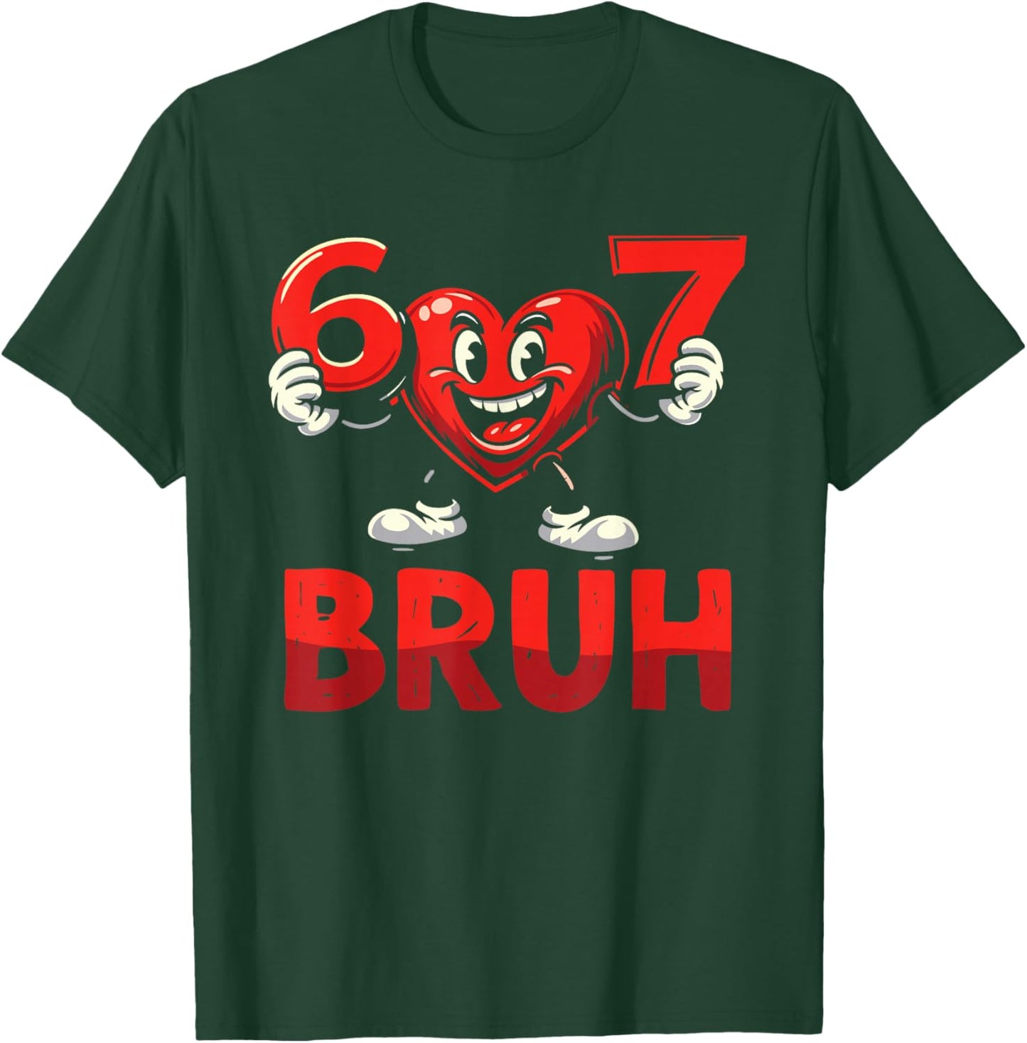 67 Meme 6 7 Heart Six Seven Valentines Day Boys Kids T-Shirt - T-Shirt | Forest