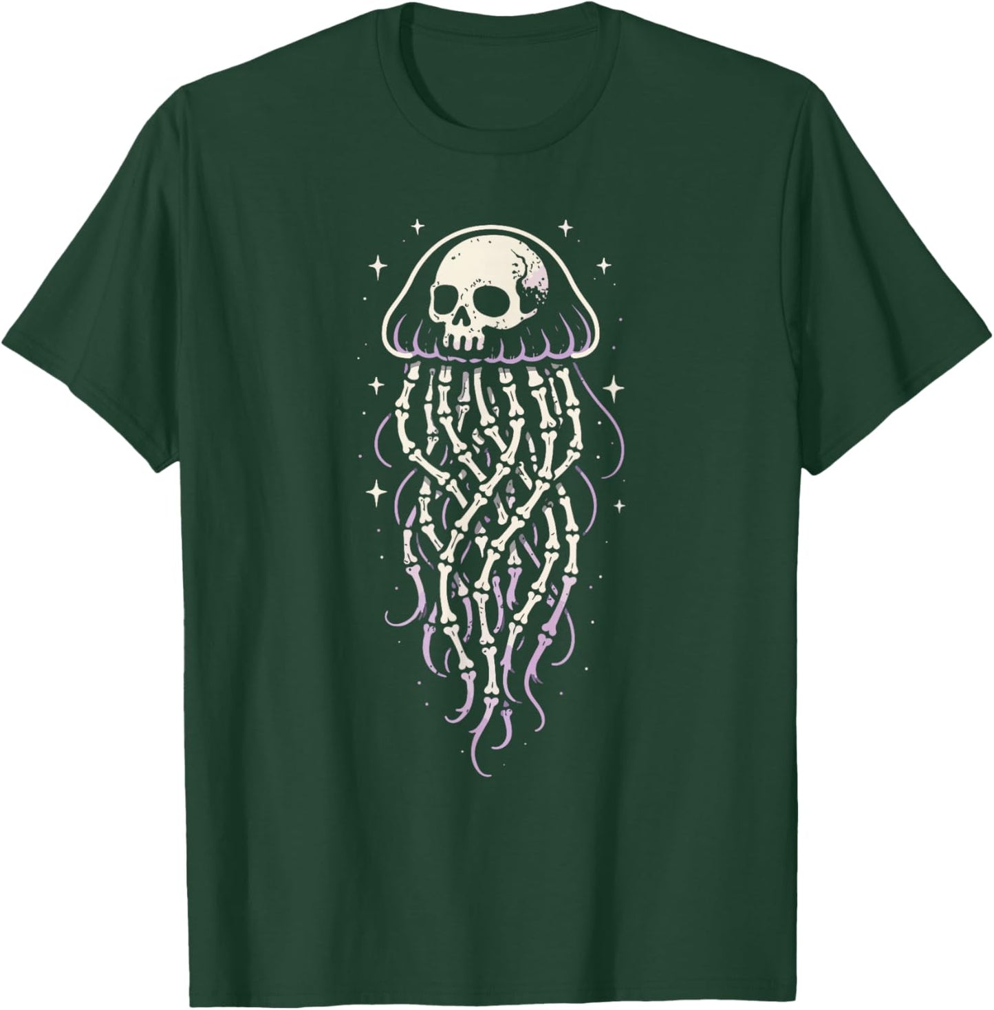 Skull Jellyfish Pastel Goth Alt Grunge Alternative Aesthetic T-Shirt - T-Shirt | Forest