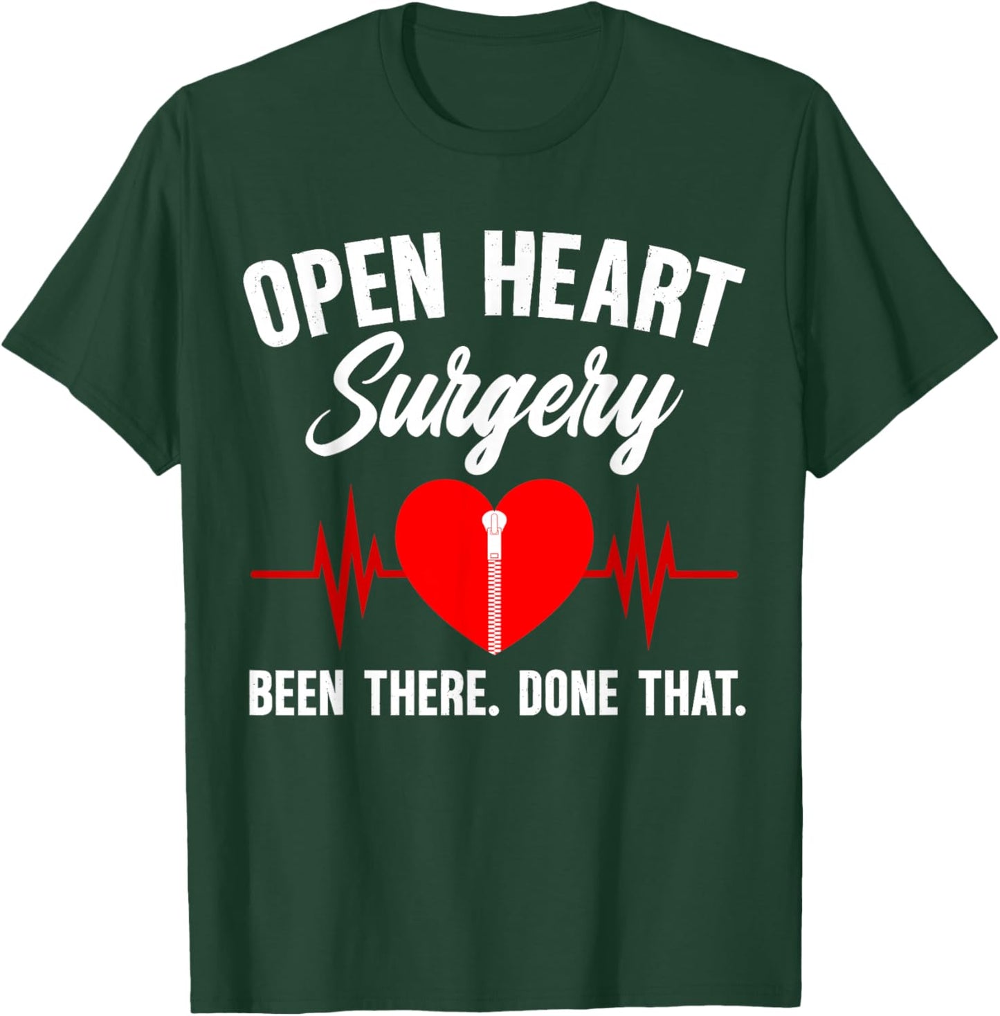 Open Heart Surgery Recovery Post Open Heart Surgery Survivor T-Shirt - T-Shirt | Forest