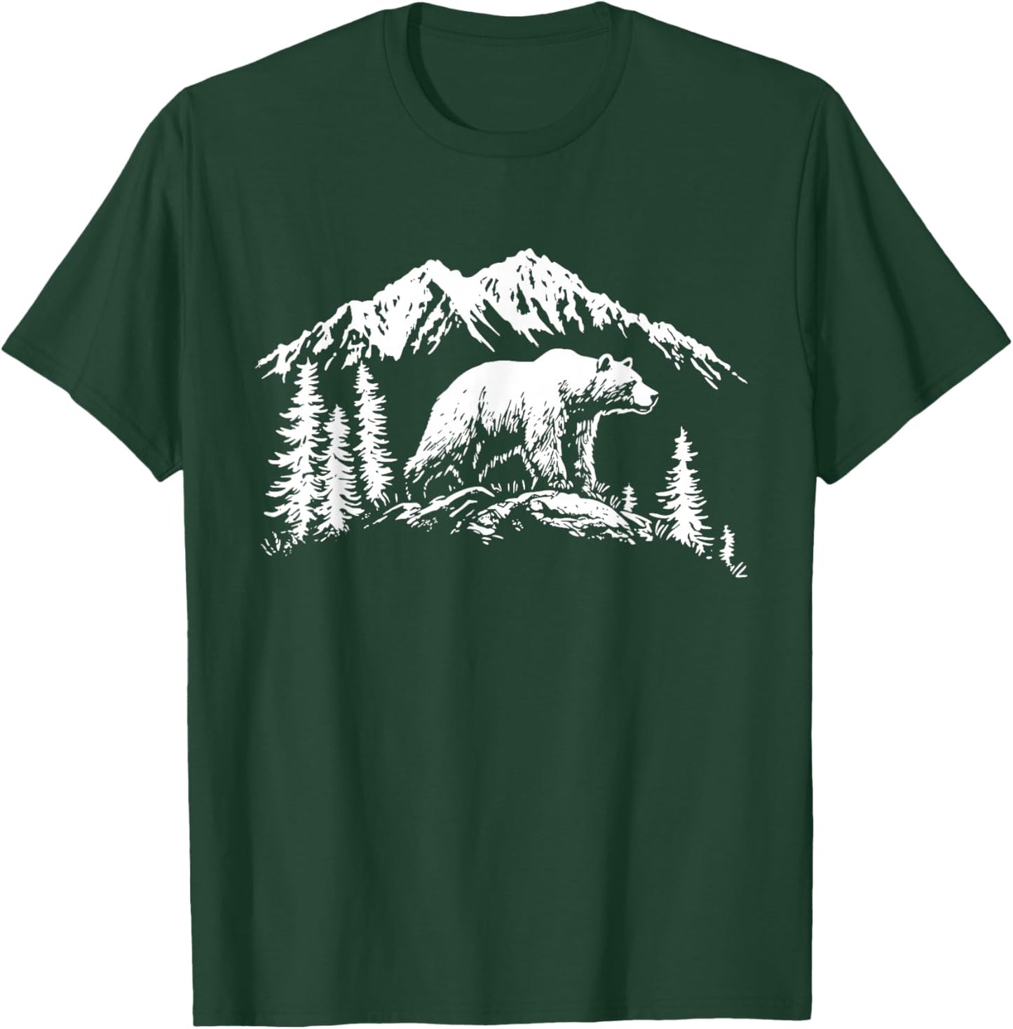 Grizzly Forest Wildlife Mountain T-Shirt - T-Shirt | Forest