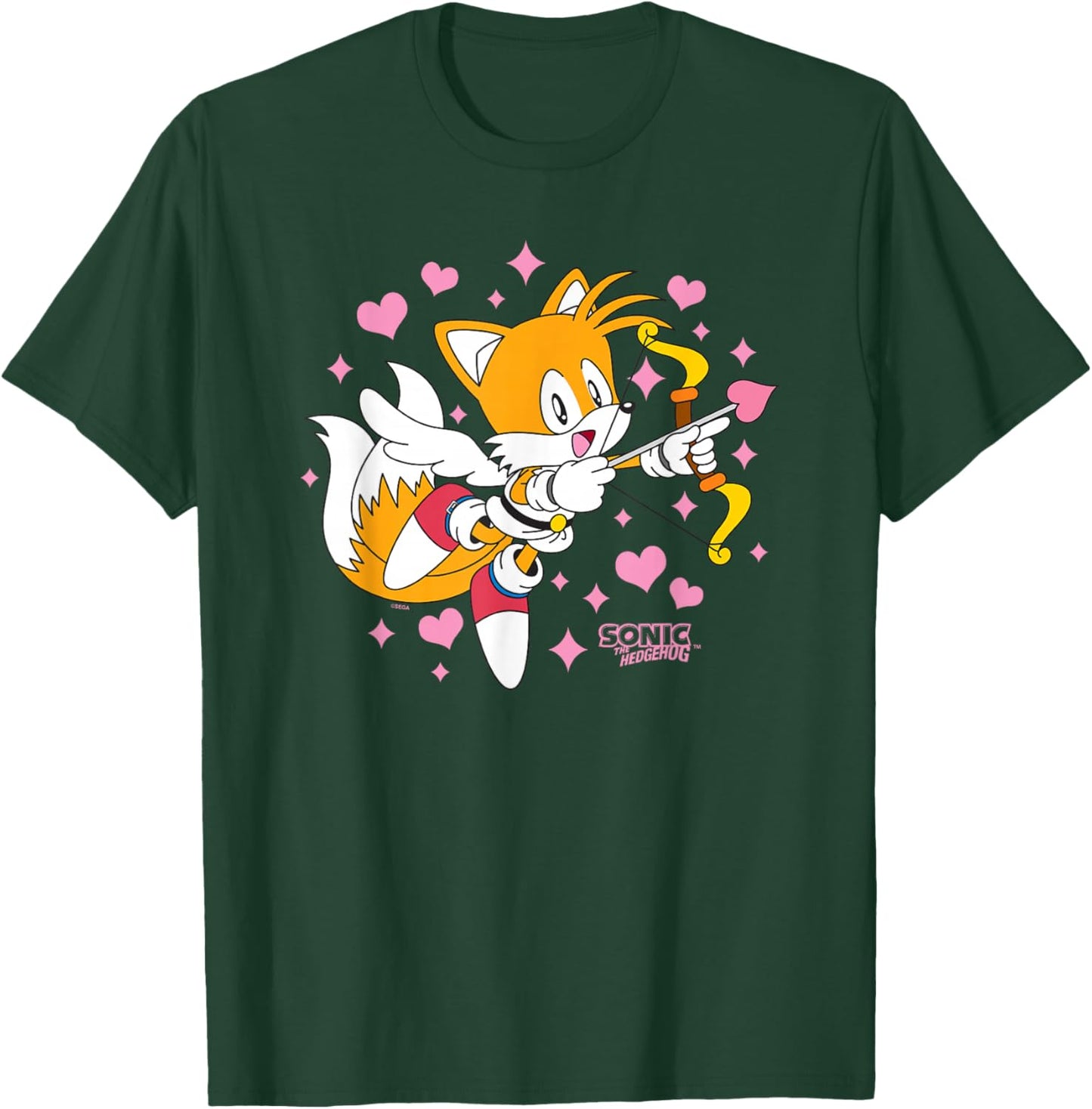 Sonic The Hedgehog Valentine's Day Cute Cupid Tails Portrait T-Shirt - T-Shirt | Forest