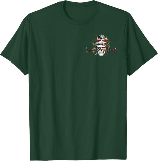 I'm A Btch Beautiful Intelligent Skeleton Messy Bun 2 Sides T-Shirt - T-Shirt | Forest