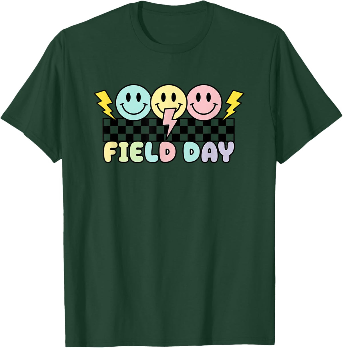 Emoticons & Field Day Pastel Faces Lightning T-Shirt - T-Shirt | Forest