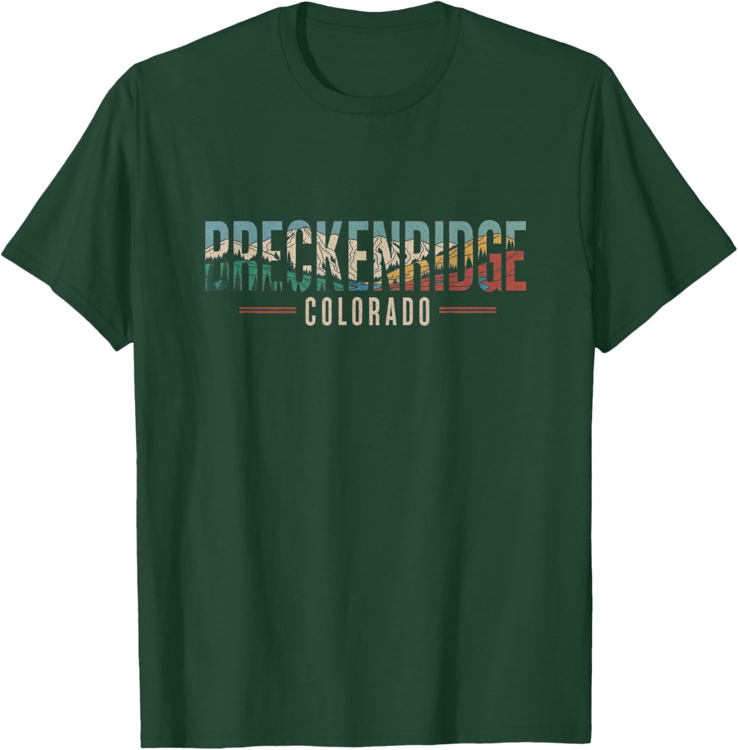 Retro Breckenridge Colorado Design T-Shirt - T-Shirt | Forest