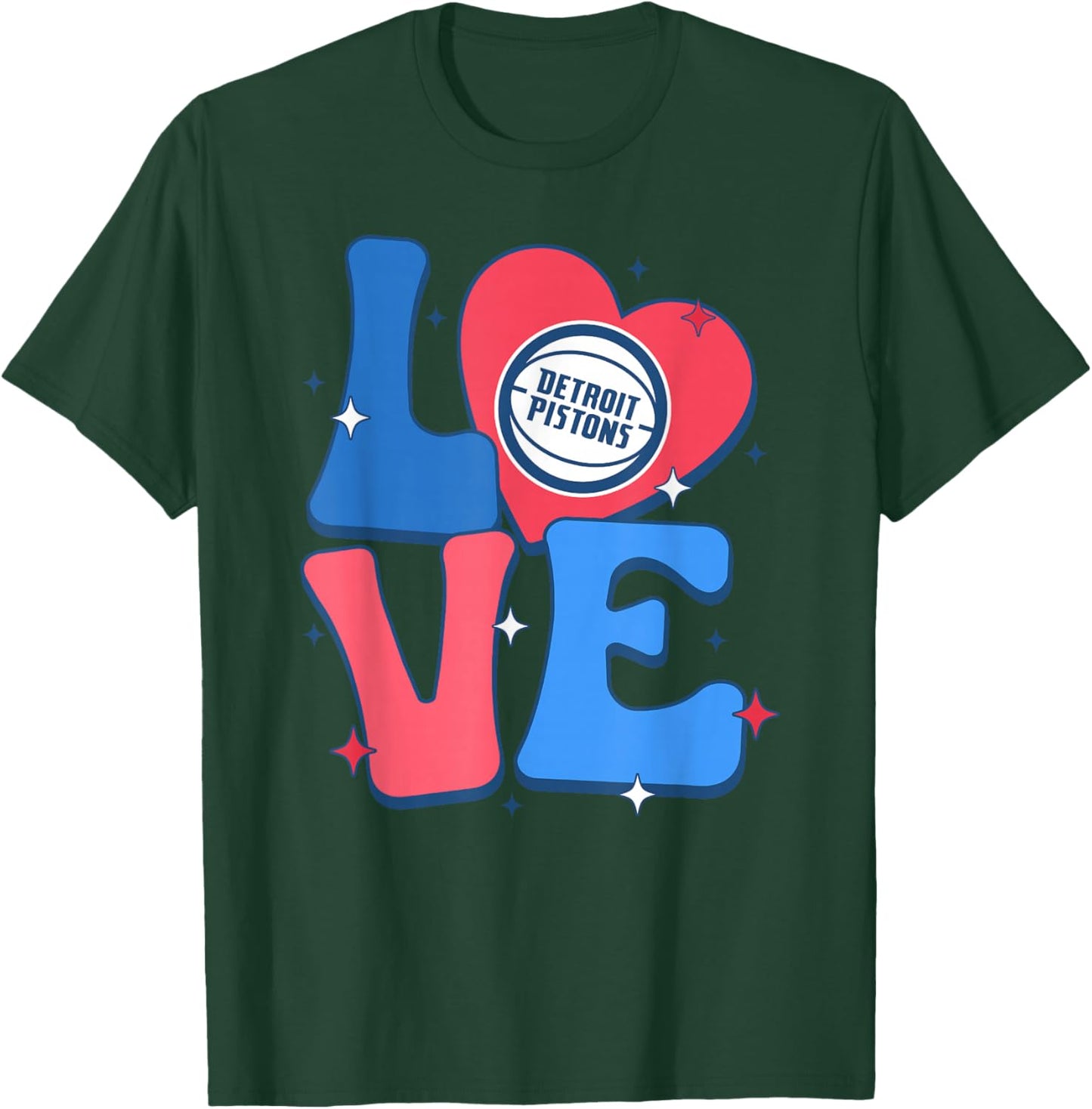 NBA Detroit Pistons Valentine's Day Love T-Shirt - T-Shirt | Forest