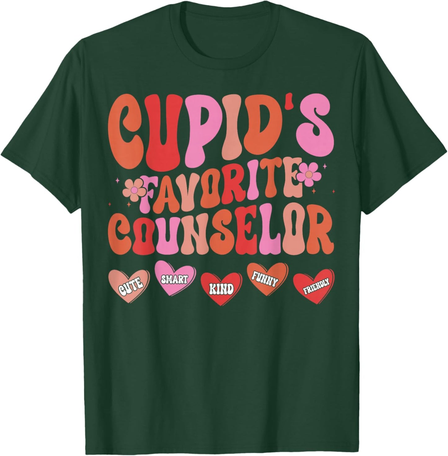 Cupid's Favorite Counselor - Valentine’s Day Counseling T-Shirt - T-Shirt | Forest