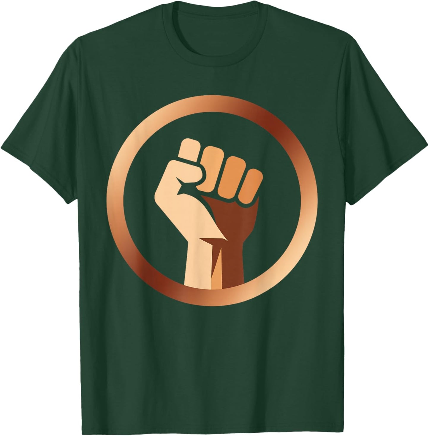 Melanin Fist Black History Month Afro American African Pride T-Shirt - T-Shirt | Forest